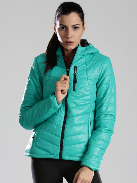 

HRX by Hrithik Roshan Green Padded Hooded Active Jacket