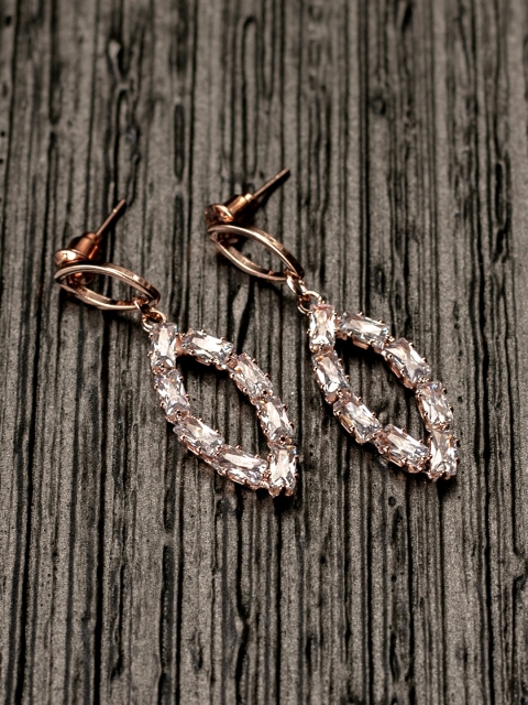 

Amavi Rose Gold-Toned Geometric Drop Earrings