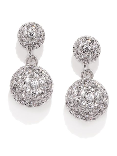 

Amavi Silver-Toned Circular Drop Earrings