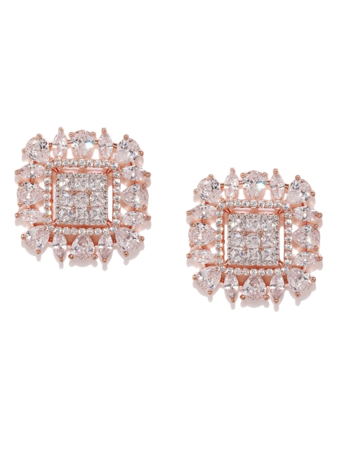

Amavi Rose Gold-Toned Geometric Studs