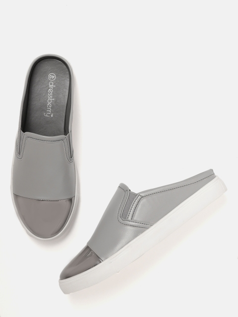 

DressBerry Women Grey Slip-On Sneakers