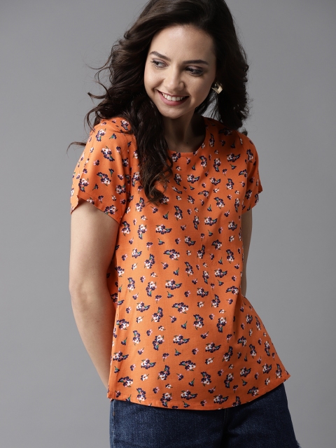 

HERE&NOW Women Orange Printed Top