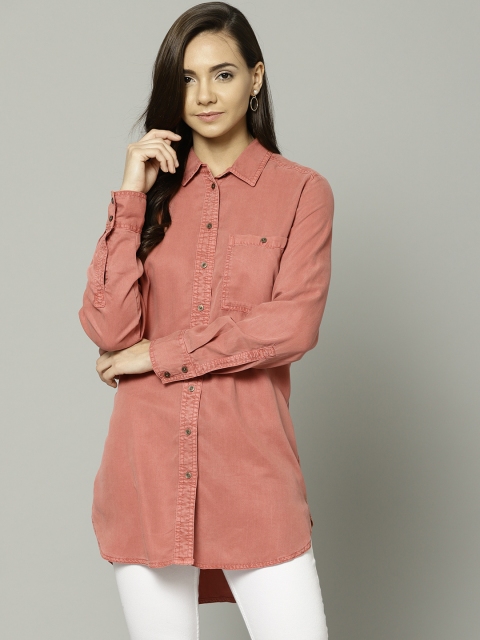 

Marks & Spencer Women Pink Regular Fit Solid Casual Shirt