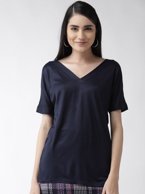 

Marks & Spencer Women Navy Blue Solid Top