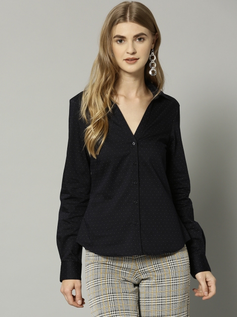 

Marks & Spencer Women Navy Blue Regular Fit Printed Casual Shirt