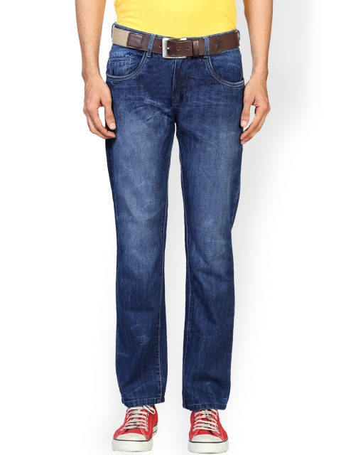 

People Men Blue Slim Fit Mid-Rise Clean Look Jeans