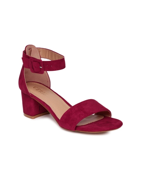 

CERIZ Women Red Solid Heels