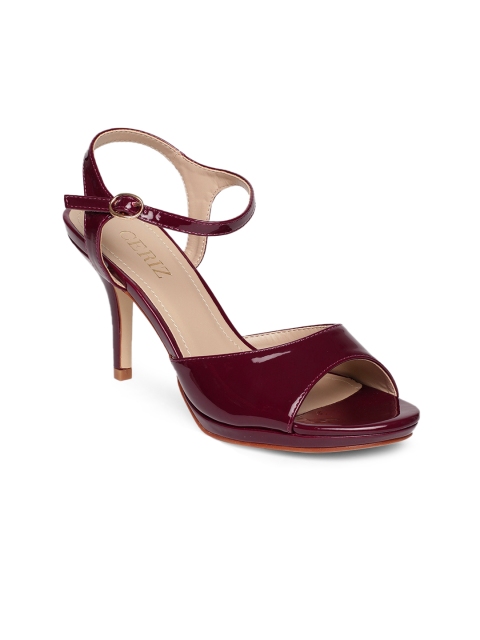 

CERIZ Women Burgundy Solid Sandals