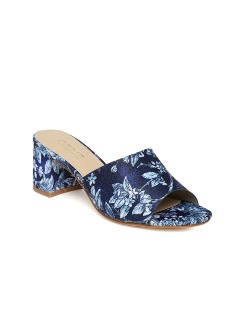

CERIZ Women Navy Blue Printed Heels
