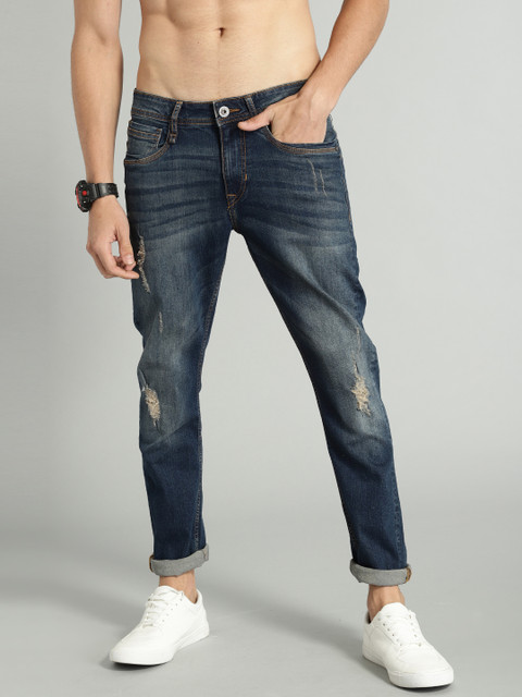

Roadster Men Blue Skinny Fit Mid-Rise Mildly Distressed Stretchable Jeans