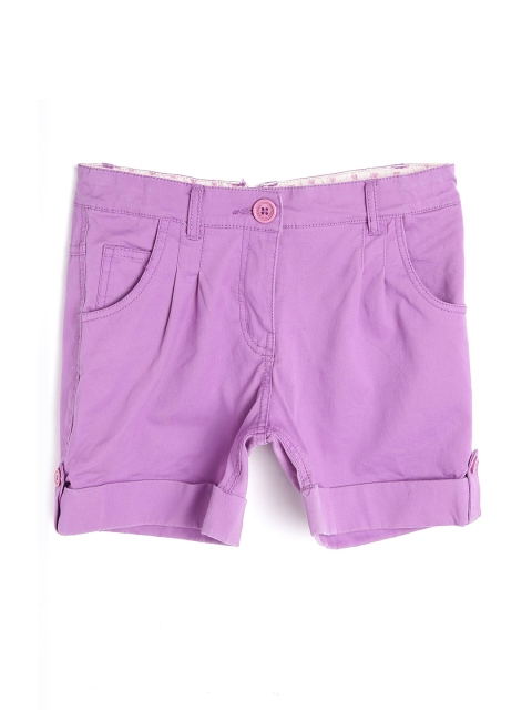 

612 league Girls Purple Solid Regular Shorts
