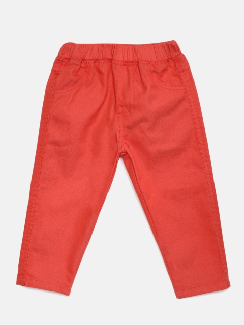 

612 league Girls Coral Regular Fit Solid Trousers