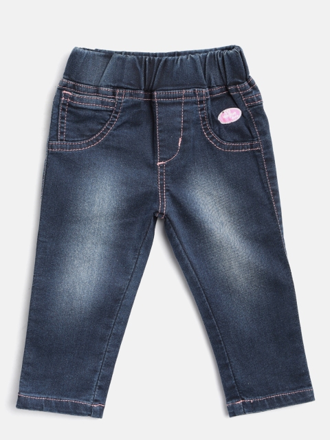 

612 league Girls Blue Regular Fit Mid-Rise Clean Look Stretchable Jeans