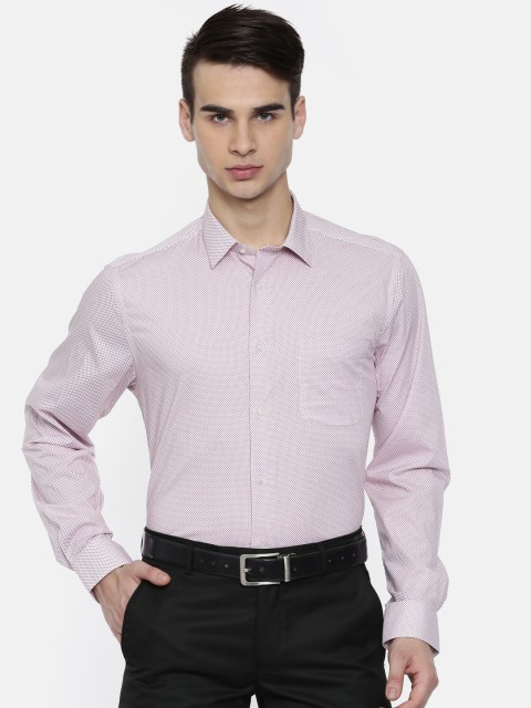 

Blackberrys Men Red & White Slim Fit Printed Formal Shirt