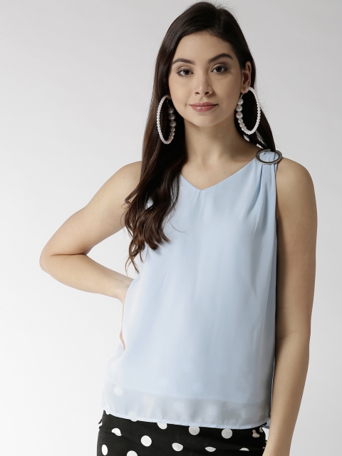

Madame Women Blue Solid Top
