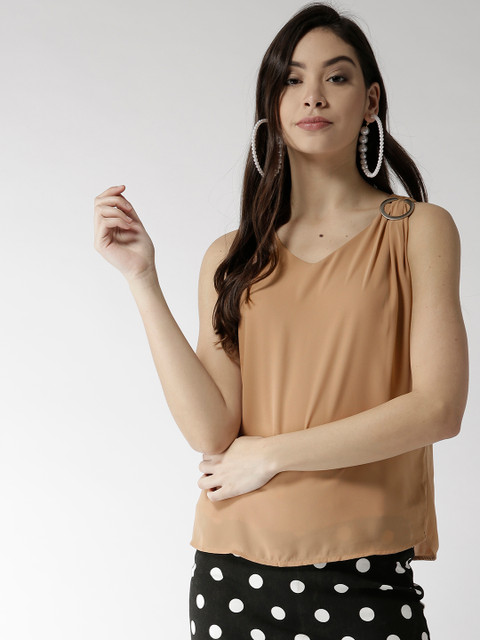 

Madame Women Beige Solid Top