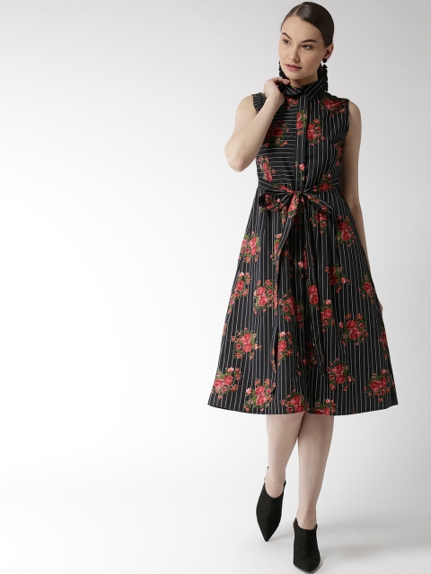 

Madame Women Black & Red Printed Shirt Dress