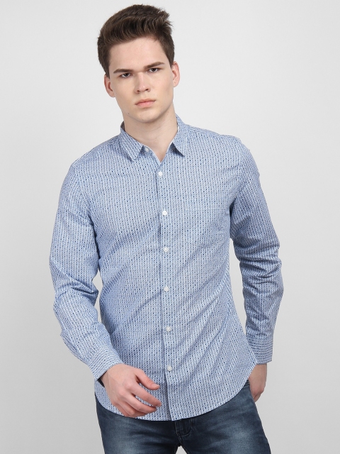 

LA LOFT Men Blue Regular Fit Printed Casual Shirt