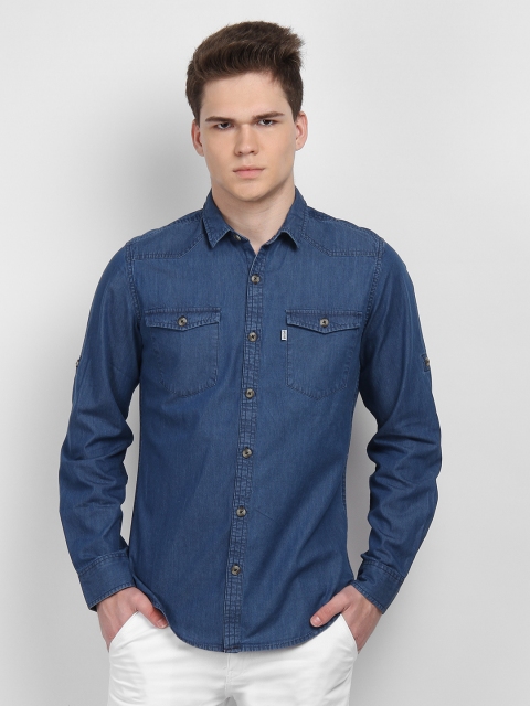 

LA LOFT Men Blue Regular Fit Solid Casual Shirt