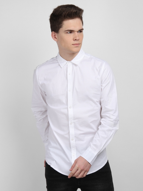 

LA LOFT Men White Regular Fit Solid Casual Shirt