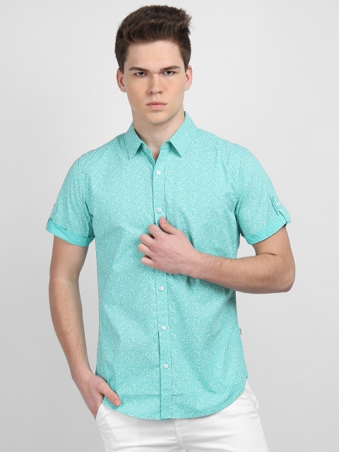 

LA LOFT Men Green Regular Fit Printed Casual Shirt