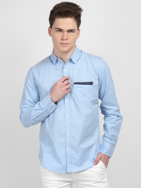 

LA LOFT Men Blue Regular Fit Printed Casual Shirt