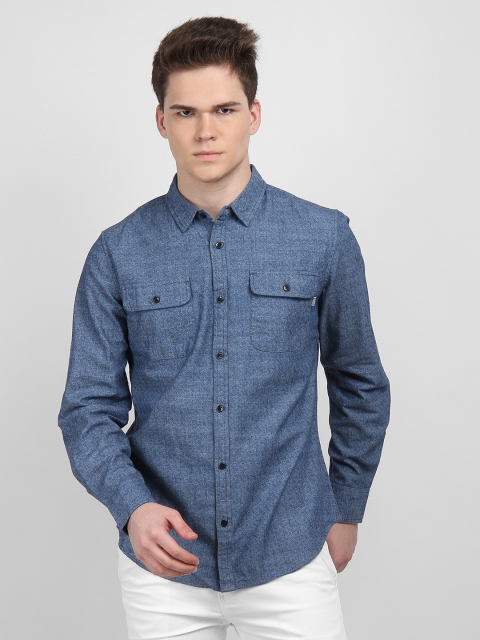 

LA LOFT Men Blue Regular Fit Printed Casual Shirt