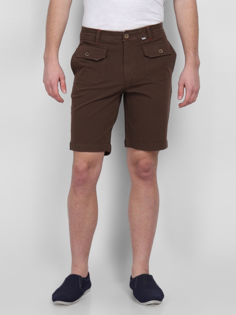 

LA LOFT Men Brown Solid Regular Fit Regular Shorts