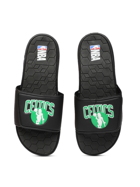 

NBA Men Black Boston Celtics Printed Sliders