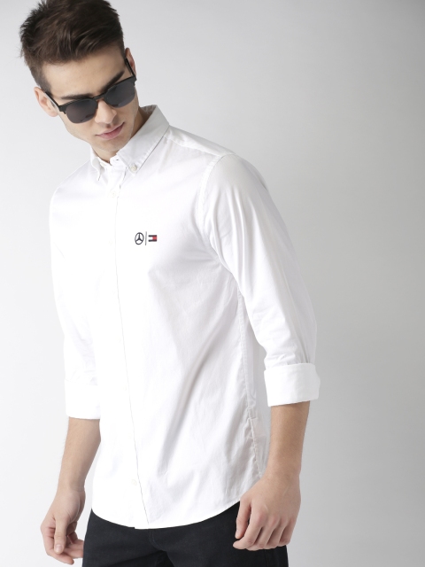 

Tommy Hilfiger Men White Regular Fit Solid Casual Shirt