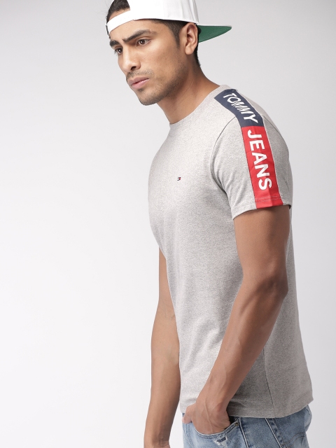 

Tommy Hilfiger Men Grey Solid T-shirt