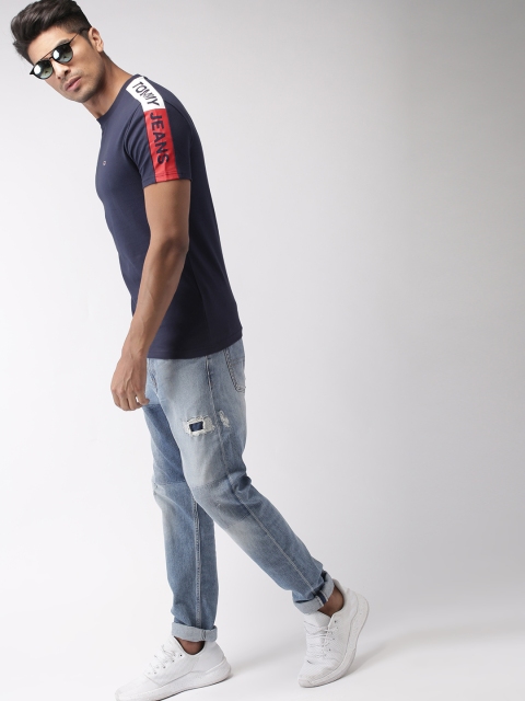 

Tommy Hilfiger Men Navy Blue Solid T-shirt