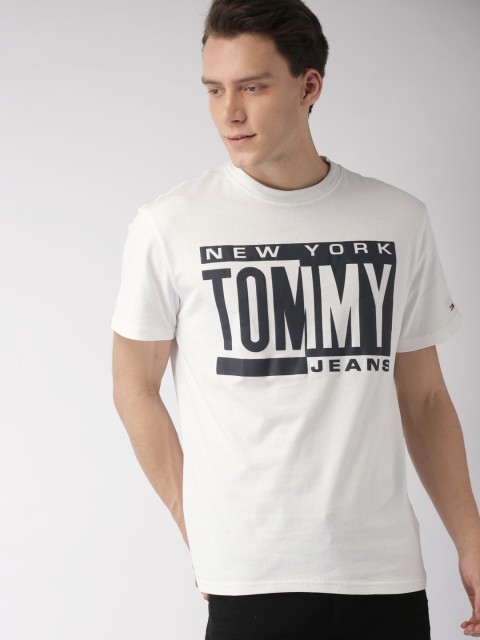 

Tommy Hilfiger Men White Printed T-shirt