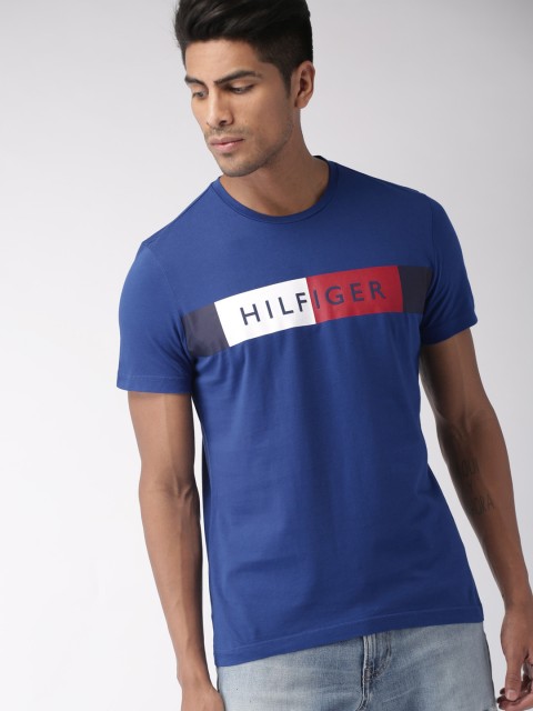 

Tommy Hilfiger Men Blue Printed T-shirt