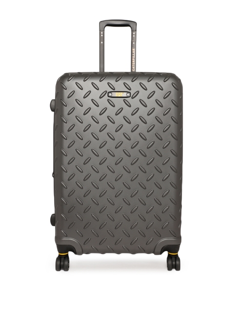 

CAT Unisex Grey Textured Industrial Plate 28" Large Checkin Trolley Suitcase