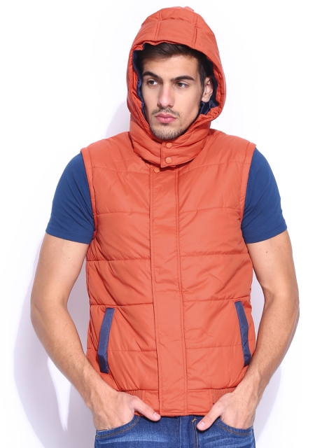 

People Rust Orange Padded Hooded Jacket