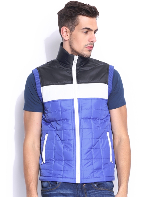 

People Blue Padded Sleeveless Jacket