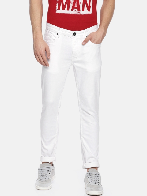 

Being Human Clothing Men White Skinny Fit Mid-Rise Clean Look Stretchable Jeans