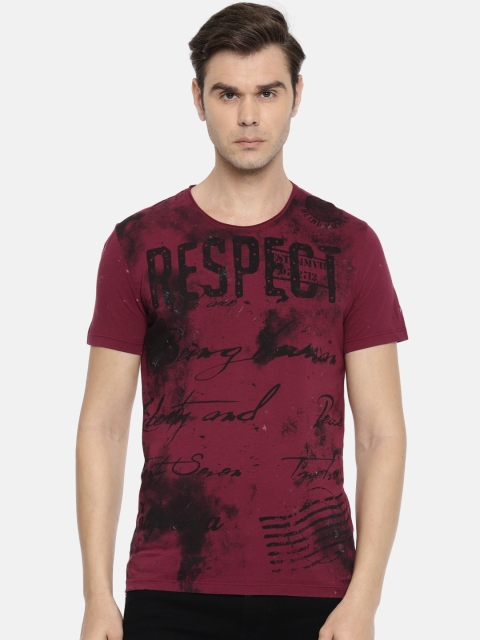 

Being Human Clothing Men Maroon Printed T-shirt