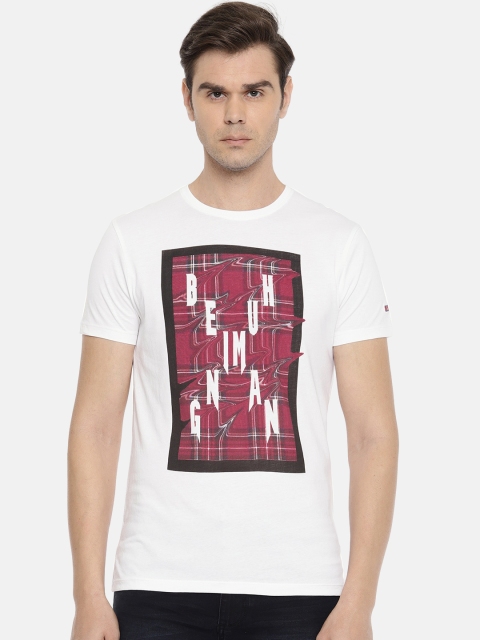 

Being Human Men White Printed Round Neck T-shirt