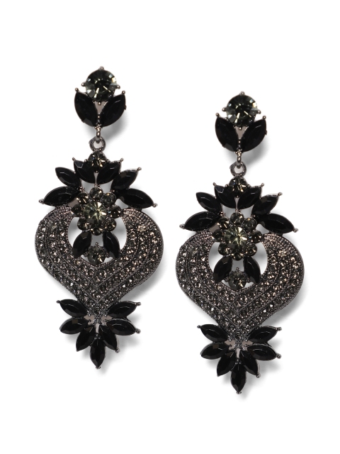 

Kazo Black Contemporary Drop Earrings