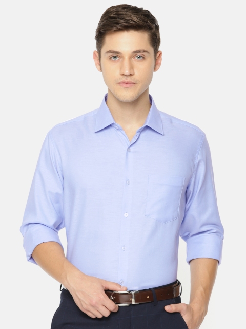 

Van Heusen Men Blue Custom Regular Fit Solid Formal Shirt