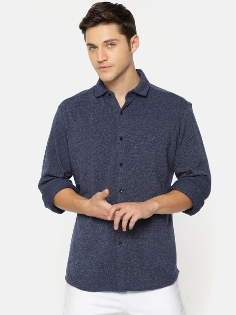 

Van Heusen Sport Men Navy Blue Regular Fit Solid Casual Shirt