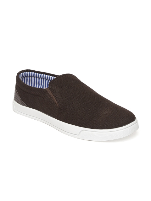 

People Men Brown Slip-On Sneakers