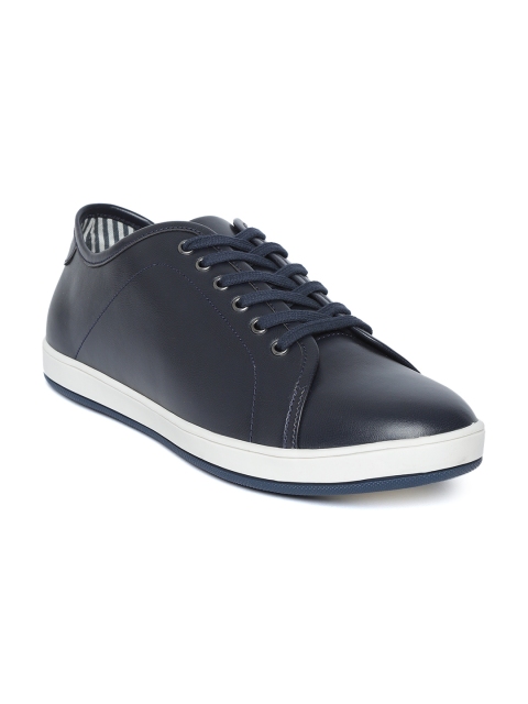 

People Men Navy Blue Solid Sneakers