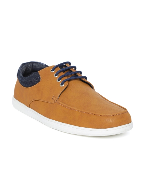 

People Men Tan Solid Sneakers