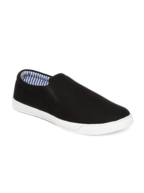 

People Men Black Slip-On Sneakers