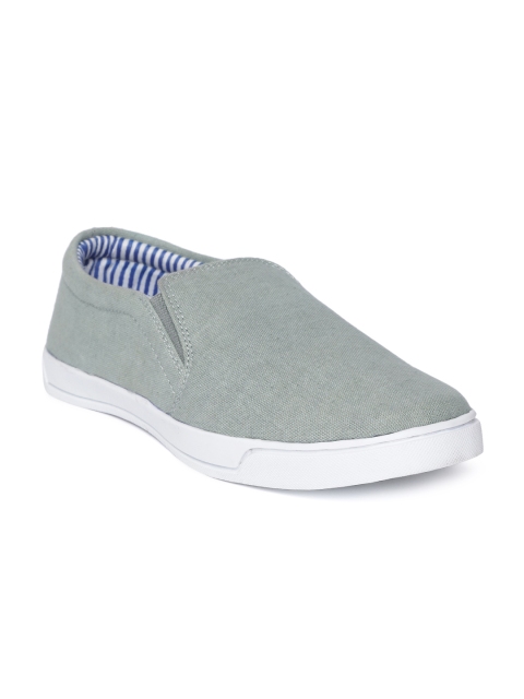 

People Men Olive Green Slip-On Sneakers