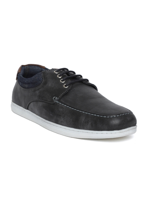 

People Men Charcoal Grey Solid Derbys