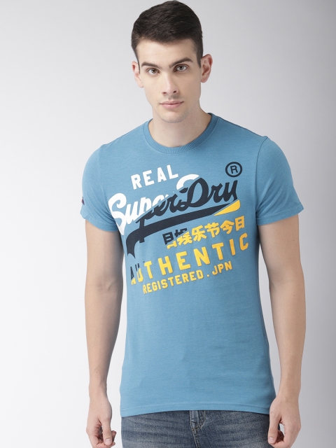 

Superdry Men Blue Slim Fit Printed Round Neck T-shirt